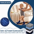 thumbnail image 2 of Non Slip Socks 12 Pairs Toddler Grip Socks Anti Skid Crew Socks for Boys Girls 1-7 Years, 2 of 7