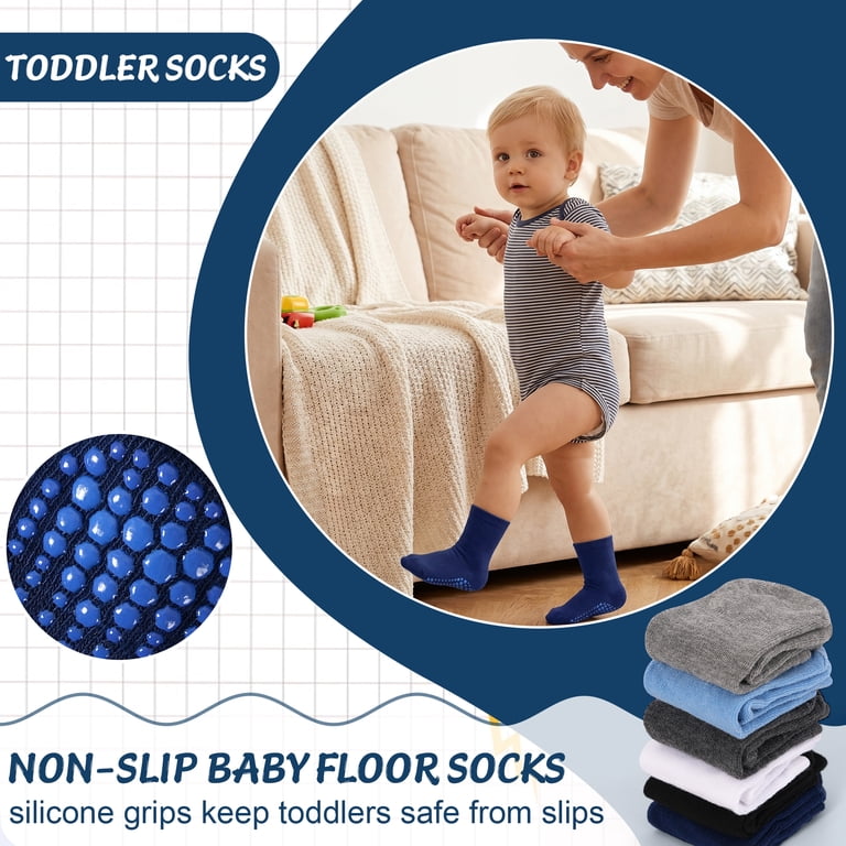 Tphon Non-Slip Crew Socks for Kids 12-Pair Pack photo 2