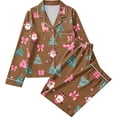 thumbnail image 5 of successthop Christmas Pjs Women Merry 2 Piece Tree Long Sleeve Party Reindeer Shirts Gifts Pants Holiday Loungewear, 5 of 6