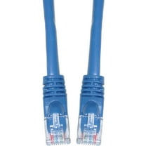 Cat5e Ethernet Cable, 24AWG, RJ45 Gold Plate Connector, ETL, 4 Pair Stranded Copper, Snagless Mold Boot Unshielded Twisted Pair (UTP) Internet Network Patch Cable, 6 Foot, Blue, CableWholesale