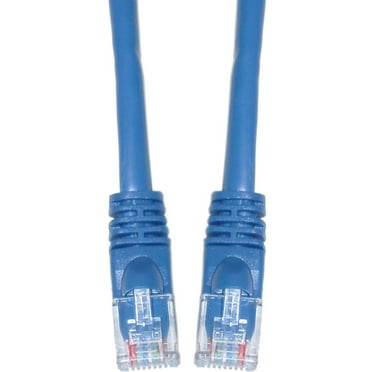 Cat5e Ethernet Cable, 24AWG, RJ45 Gold Plate Connector, ETL, 4 Pair Stranded Copper, Snagless Mold Boot Unshielded Twisted Pair (UTP) Internet Network Patch Cable, 6 Foot, Blue, CableWholesale