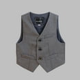 thumbnail image 3 of Ceisia Boys' Solid Color Formal Suit Vest, Sleeveless Buttoned Waistcoat for Kids Dark Gray 11 Years Gifts, 3 of 5