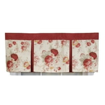 RLF Home 3" Rod Pocket High Quality Fabric Norfolk Pleated Valance for Windows 50" x 16" Red