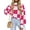 Rose, variant on MOSHU Oversized Sweaters for Women Drop Shoulder Plaid Colorblock Tops Fall Crewneck Pullover Sweater