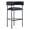 Black, variant on Onda Contemporary Vegan Leather Metal Upholstered Barstool in Taupe