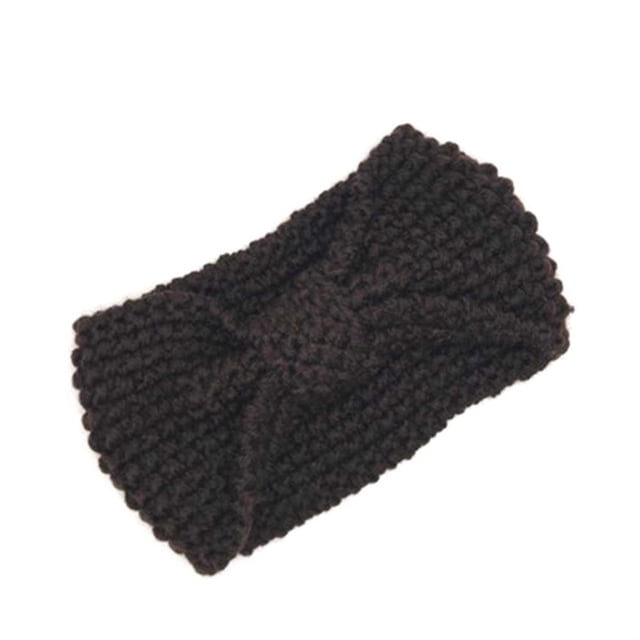 Sonducket Diadema para mujer, bandas elásticas para el cabello con nudo de Color sólido, diadema tejida de lana para la cabeza, diadema para niñas, Accesorio para el cabello marron oscuro Sonducket PS10091-05
