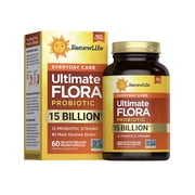 Ultimate Flora Everyday Probiotic Capsules | 60 Count for Men and Women | by Renew Life