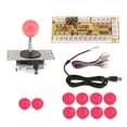 thumbnail image 1 of Codificador USB + de 5 Pines + 10 Botones de Repuesto Piezas de Bricolaje para Proyectos de Arcade, Compatible con Sistemas Rosado Hugo Kit de bricolaje para juegos de arcade, 1 of 10