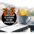 thumbnail image 3 of Eveokoki 11" Tomorrow Is Going To Be Amazing Sign for Front Door Farmhouse Wooden Door Hangers Front Door Outdoor Hanging Wreaths Sign,Rustic Round Sign Porch Decor, 3 of 5