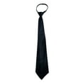 thumbnail image 1 of Cravate Zippée en Polyester Noir Uni pour Hommes, Fermeture Éclair Lisse, 1 of 4