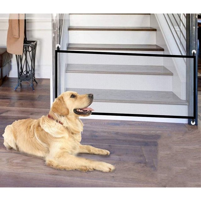 Barreras para perros, puerta portátil para perros, puerta plegable para perros, puerta de escalera, puerta de barrera para perros, gatos, 180*75 cm