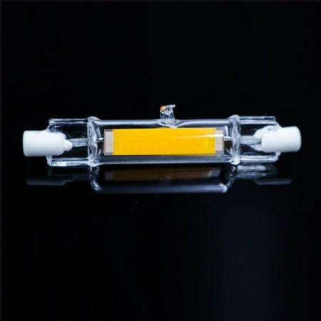 Mini Dimmable R7S LED Blub Lamp 5W 78mm Glass Ceramic Tube COB Bulbs Replaces Halogen Lamp Color:220V Warm