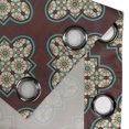 thumbnail image 4 of Ambesonne Quatrefoil Grommet Curtain, Vintage Tile, 50" x 96", Pale Brown Turquoise, 4 of 6
