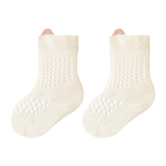 TZEWGL Breathable Baby Solid Color Socks Soft Mesh Toddler Socks With Stretch Comfortable Everyday Infant Socks For Boys Girls size 0-6M