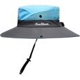 thumbnail image 1 of Womens Summer Sun Hat Beach Hat Wide Brim Outdoor UV Protection Hat Foldable Cool Mesh Ponytail Bucket Hat, 1 of 5