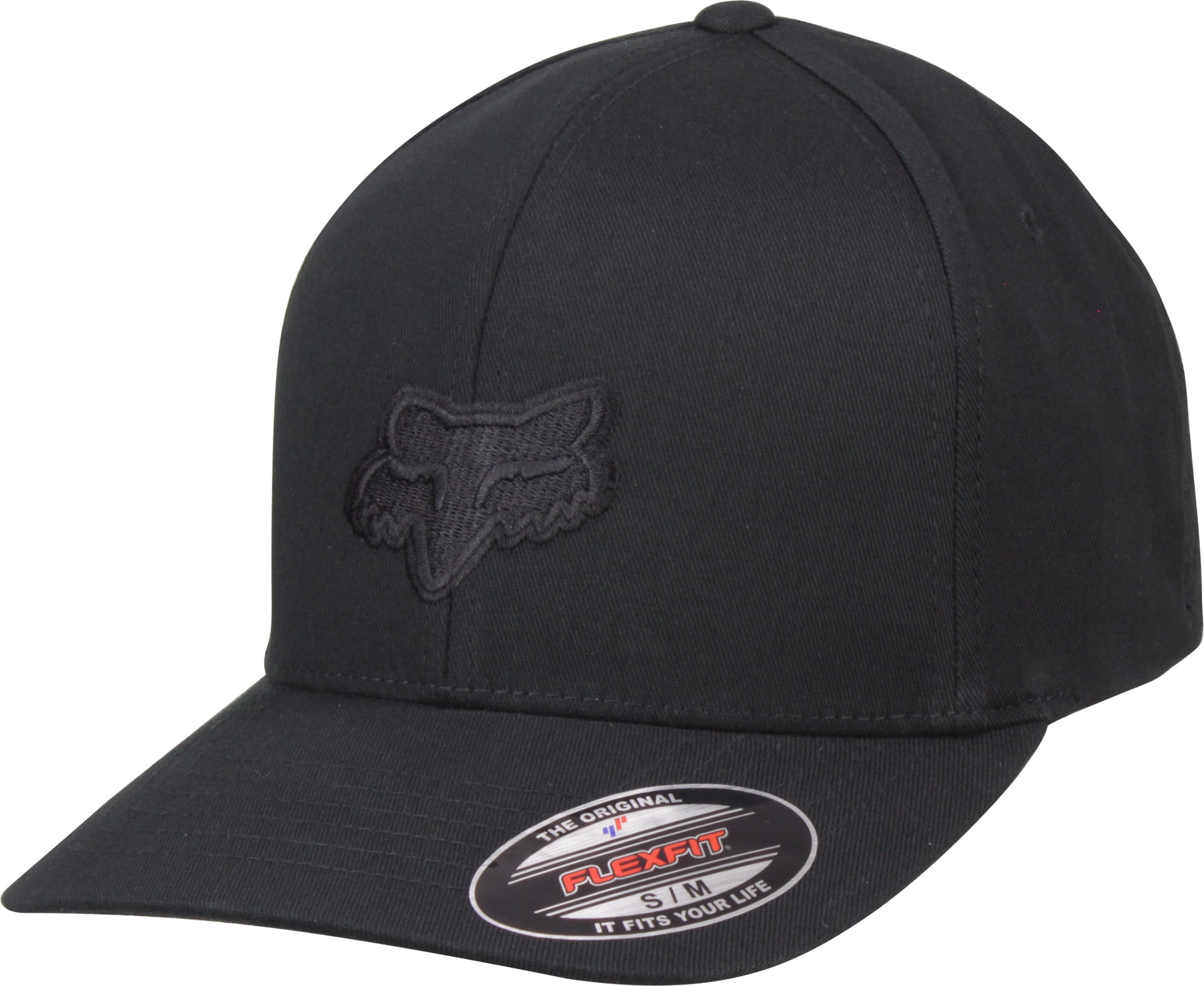 Fox Racing Mens Legacy Flexfit Hat All Black Small/Medium
