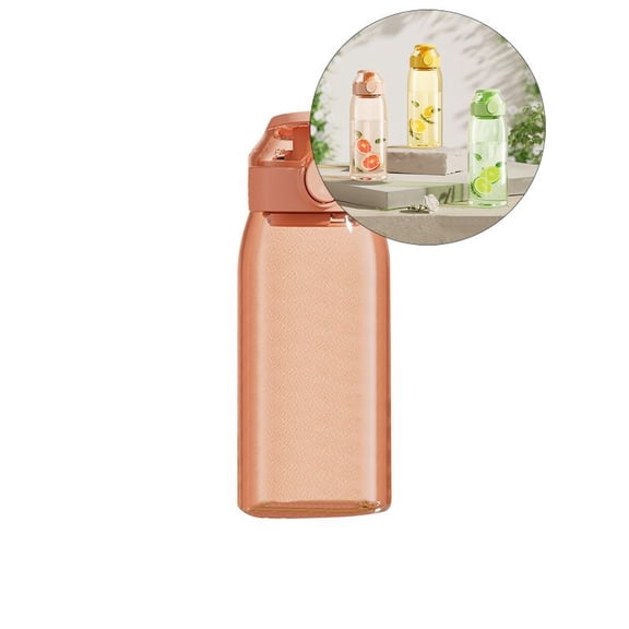 Yoloke 19.6oz Large Capacity Sports Water Bottle | Leakproof Locking Cover | Food Grade Plastic | Hand Strap | Stirring Filter | for Gym, Outdoor