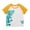 white top yellow sleeves, variant on LYMAYTER Kids Toddler Short Sleeve T-Shirt for Girls Boys Summer 100% Organic Cotton Tee Shirts Baby Cartoon Crew Neck Tees Shirts,Size 2-8T
