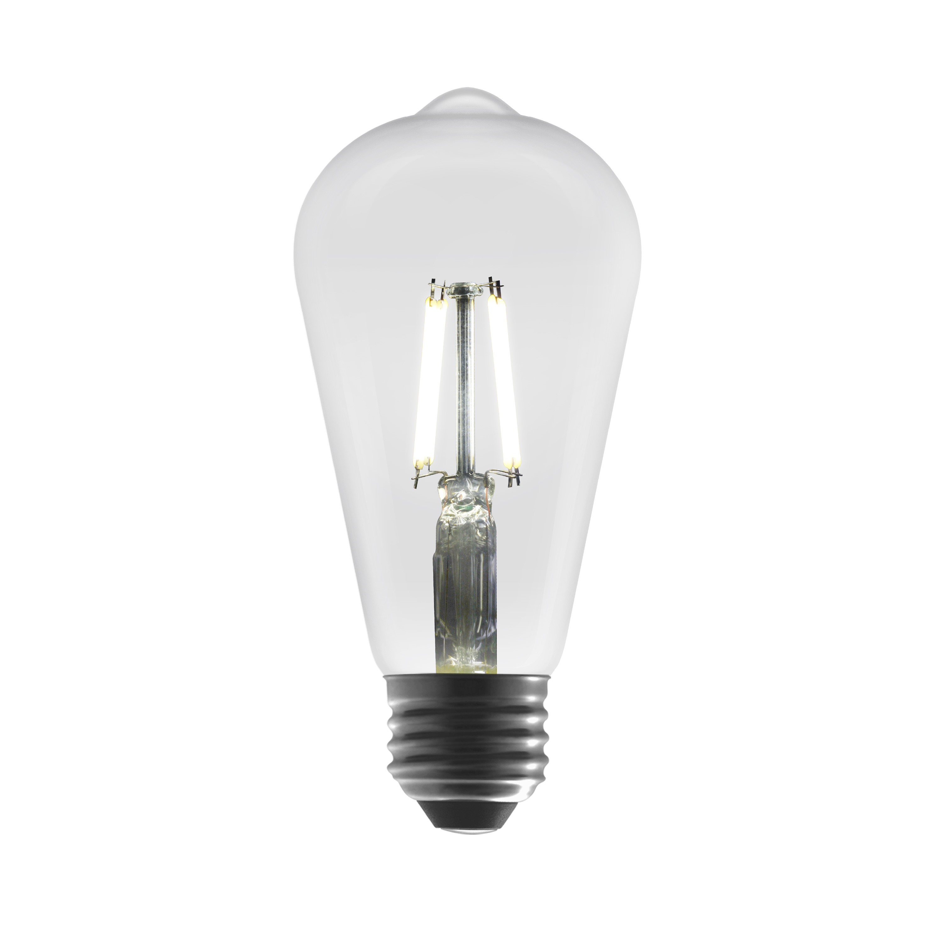 Better Homes & Gardens ST19 Vintage Style LED Light Bulb, 5000K Daylight, Dimmable, E26 Medium Base, 40W Equivalent, 5W, Clear, 8 Pack