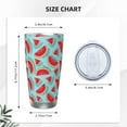 thumbnail image 4 of Salouo Watermelon Print 20oz Tumbler with Lid,Stainless Steel Vacuum Insulated Tumbler Durable Insulated Coffee Mug Thermal Cup with Splash Proof Sliding Lid-Straw Three-piece Set, 4 of 8