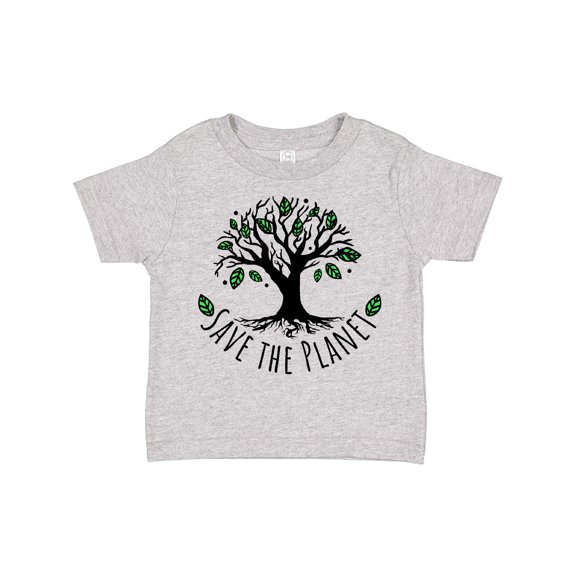 Inktastic Save the Planet Tree Design with Green Leaves Boys or Girls Toddler T-Shirt