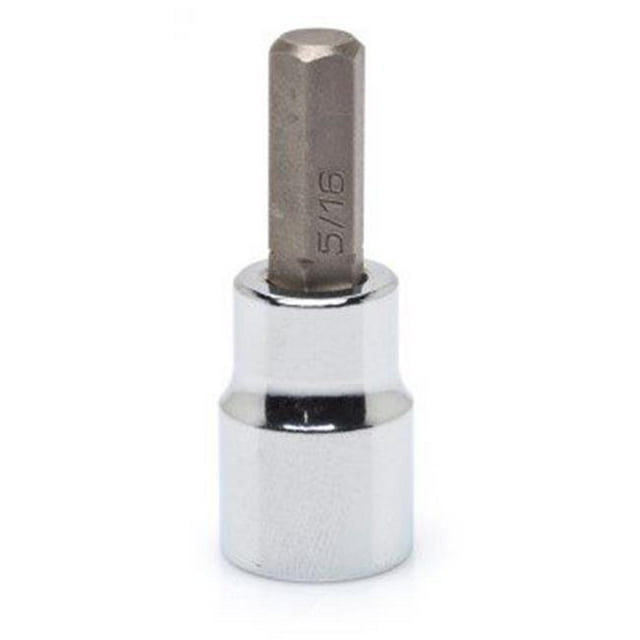 0.37 in. Lecteur 0.19 in. SAE & Métrique Bit Hexadécimal Socket&44; Nickel Chrome