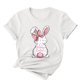 thumbnail image 3 of Camisetas de Cuello de Tripulación de Manga Corta para las Mujeres Cartas de Impresión de Pascua Camiseta de Manga Corta, Spandex de Poliéster, 3 of 5