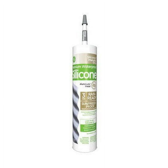 GE Silicone Window Sealant GE5050 - Metallic Gray - 9.8 oz Cartridge