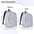 thumbnail image 3 of Naloa Blue Butterfly Canvas Backpack for Men Women Rucksack Casual Travel Daypack College Tote Satchel Bookbag for Teens-Small, 3 of 7