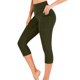 thumbnail image 1 of Leggings capri de yoga de cintura alta para mujer de Awdenio con bolsillos laterales y pantalones cortos en oferta, 1 of 3