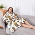 thumbnail image 5 of Oversized Wearable Blanket Hoodie,Highland Cow Barrel Boot Butterfly Pattern Sherpa Blanket Hoodie with Super Pockets,Super Warm Fuzzy Pullover for Women & Men, 5 of 6