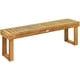 thumbnail image 2 of Costway Banco de madera de acacia para patio, banco de exterior con asiento de listones para comedor y dormitorio, banco sin respaldo para banco jardín patio piscina balcón, 2 of 5