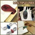 thumbnail image 3 of shiyou-Personalized Leather Magnetic Bookmarks - 26 Letters Name Initial Vintage Engraved Bookmark Book Marker Clips Customized Gifts for Readers Kids Book Lovers Classmate (Green, Z), 3 of 4