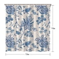 thumbnail image 5 of Floral Theme Polyester Shower Curtain for Bathroom with Hooks and Weighted Hem, Waterproof Bath Decor Sets Hotel Style - Machine Washable,72x72in, 5 of 5