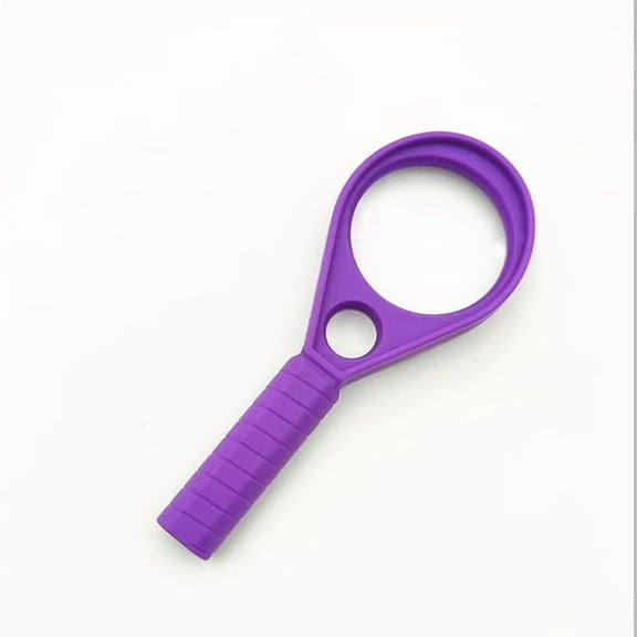2pcs 5/10 x Handheld Magnifier Glass with Protective Sleeve, Small Reading Magnifying Glass with Non Slip Handle, Portable Hand Held for Seniors Students Exploring