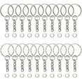 thumbnail image 1 of 150 piezas de anillos de llavero desmontables con cadena y anillos de salto a granel para manualidades (25 mm) LingWen 8390606690999, 1 of 1