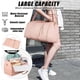 thumbnail image 4 of ¡Gran oferta! Bolsa de viaje plegable para mujer, bolsa de almacenamiento multifuncional, bolsa de equipaje portátil de PU de gran capacidad, 4 of 9