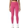 thumbnail image 2 of HTQWLP Women's High Waisted Leggings, Tummy Control Compression Fitness Yoga Pants, Soft Stretchy No Front Seam Leggings - Hot Pink M, 2 of 6