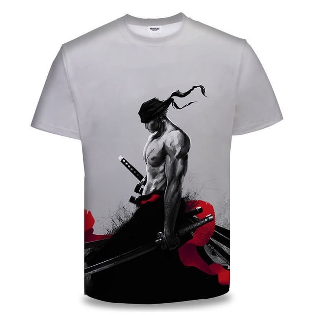 Brad One Piece Anime Camiseta Manga Corta Unisex Moda Cosplay Luffy Zoro Robin Casual Suelta Camisa Talla 3 Gao Jiahui unisex