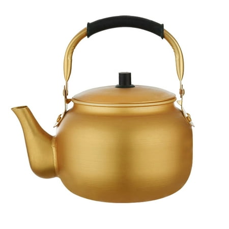 

1 pc Durable Teapot Aluminum Teakettle Home Thicken Teakettle (Golden)
