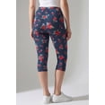 thumbnail image 2 of Woman Within Plus Size Petite Stretch-Cotton Knit Pull-On Printed Capri Leggings, 2 of 4