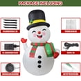 thumbnail image 3 of Muñeco de nieve inflable navideño MgaHyi de 150 cm con LED para exteriores, 3 of 7