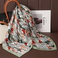 thumbnail image 1 of Bufanda cuadrada de seda satinada con estampado de lujo para mujer, pañuelo para el cuello, Hijab, cinta para el pelo, diadema, Bandana envolvente a la moda, novedad de 2023, 1 of 4