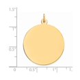 thumbnail image 5 of 925 Gold Plated Silver Sterling Silver Gold Plated Engraveable Round Polished Disc Charm Pendant, 5 of 5