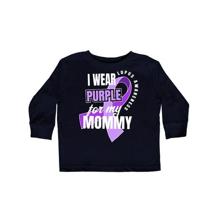 

Inktastic I Wear Purple For My Mommy Lupus Awareness Gift Toddler Boy or Toddler Girl Long Sleeve T-Shirt