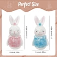 thumbnail image 3 of Easter Bunny Figurine Decor, Standing Spring Resin White Rabbit Couple Statue Tabletop Ornament, Festival Present for Garden Home Table Office Dining Room Mantle Party Supplies, 3 of 4