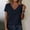 *Navy, variant on ClodeEU Women's V Neck Ruffle Trim Short Sleeve Blouse,Casual Loose Fit Solid Color Top Purple,Women's Plus L