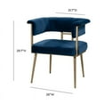 thumbnail image 5 of Silver Orchid  West Velvet Upholstered Chair Navy, 5 of 5