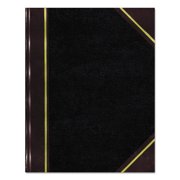 Rediform Black Texhide Cover Record Books - 300 Sheet(s) - Thread Sewn - 8.37" x 10.37" Sheet Size - Black - Green