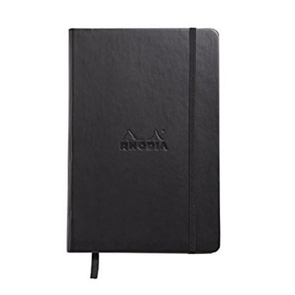 Rhodia #118669 Webnotebook, 5-1/2 x 8-1/4, Black Cover, Blank